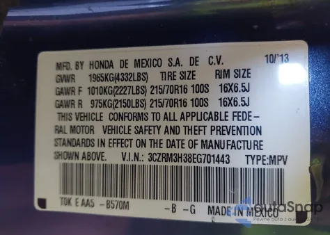 2014 Honda Cr-V Lx from USA, damaged, VIN 3CZRM3H38EG701443